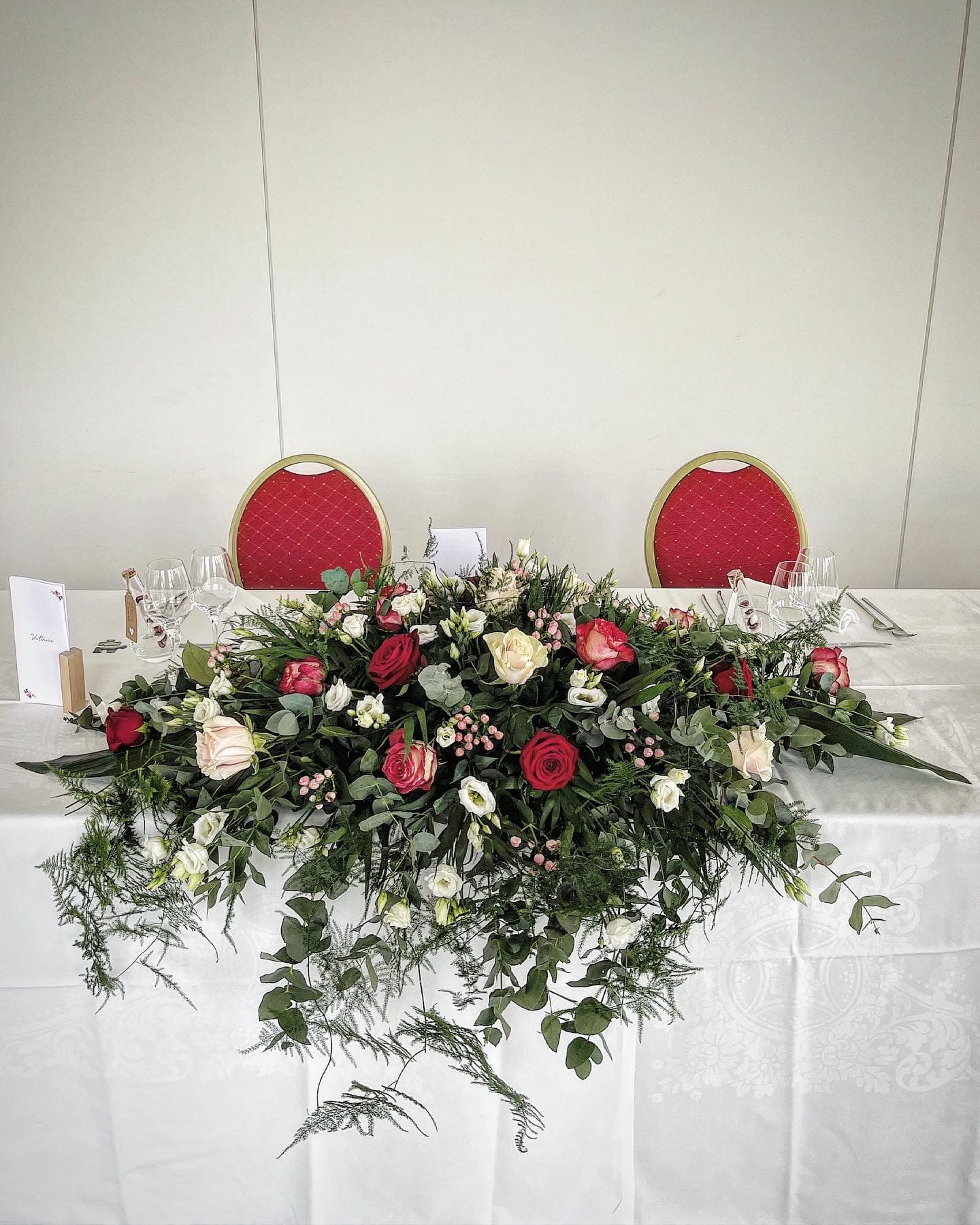 Centre de table des mariés